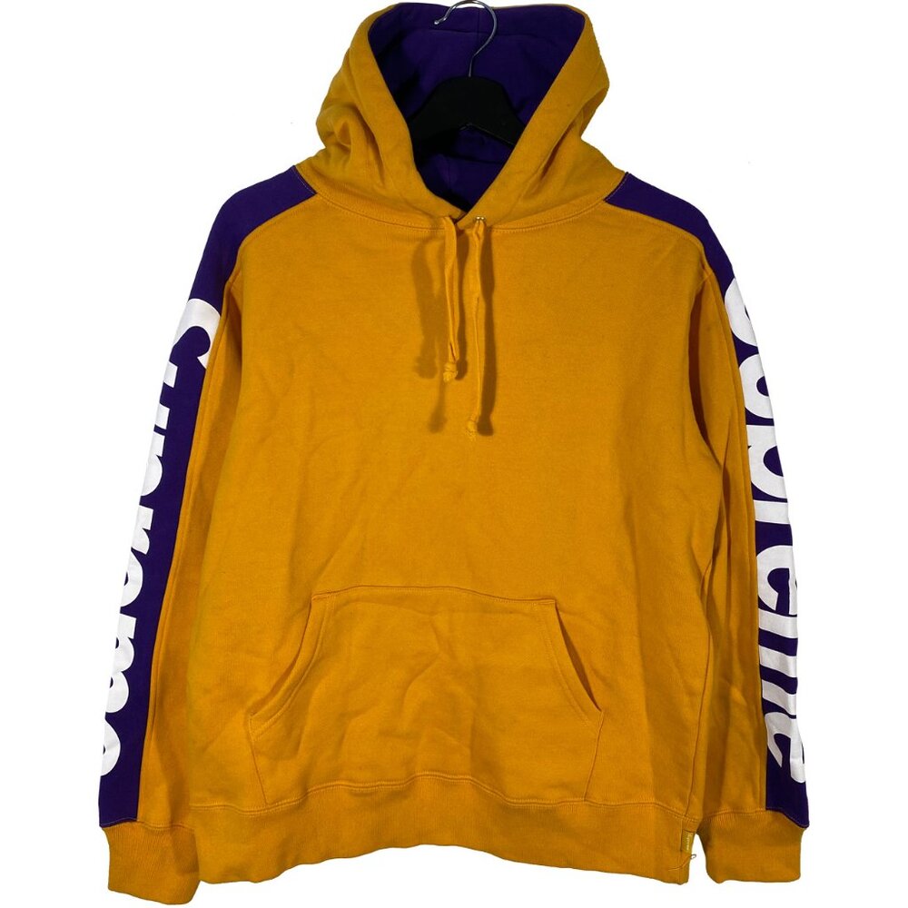 Supreme S/S 18 Sideline Hoodie Gold/Purple Size S